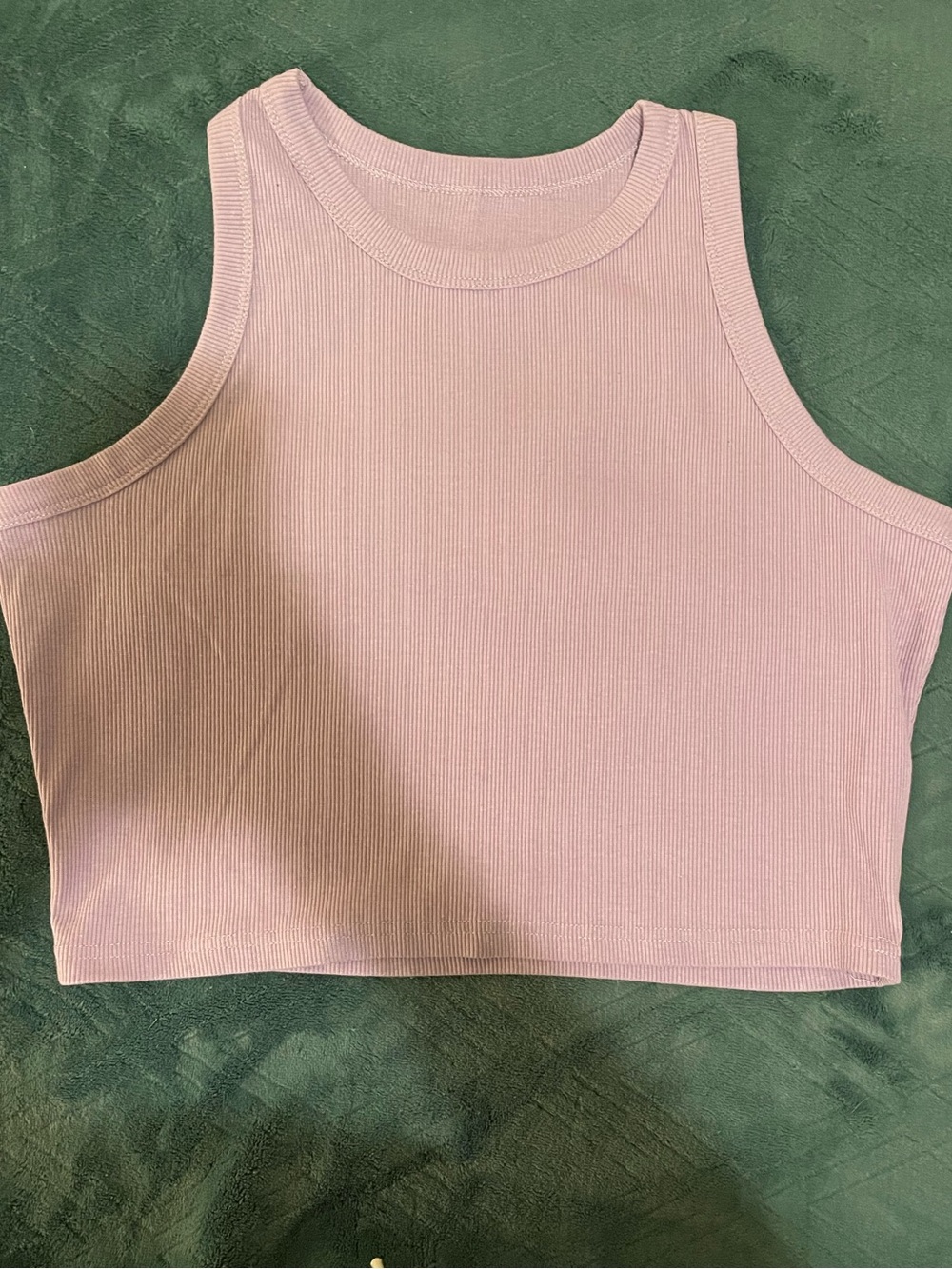 Lilac Ribbed Cropped Rib Tank Top - Picture 5 of 5